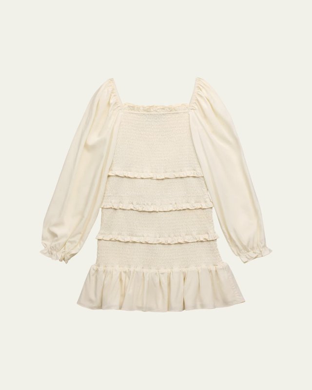 Girl's Laila Tween Tiered Smocked Dress, Size S-X